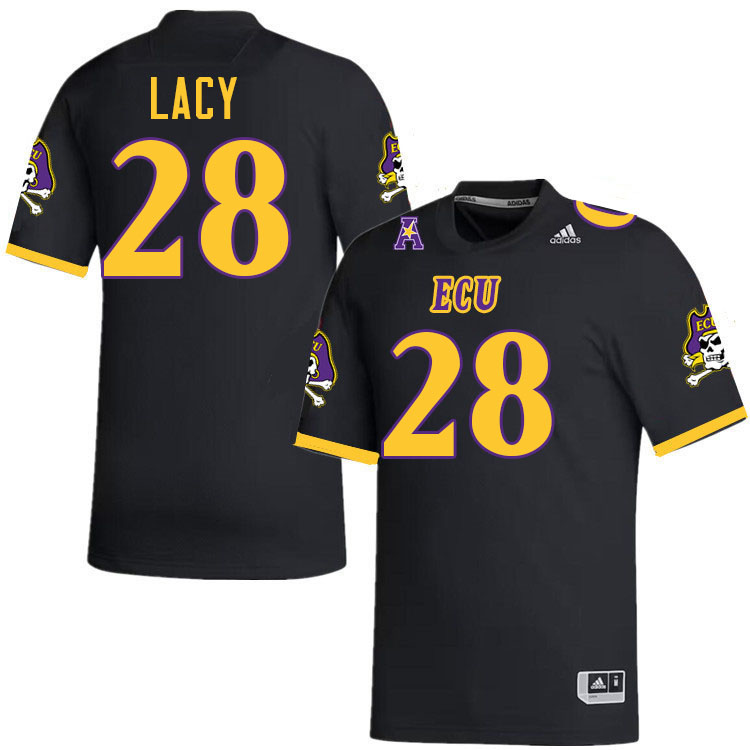 #28 DeJuan Lacy ECU Jersey,East Carolina Pirates #28 DeJuan Lacy Jersey Youth College-Retro Black